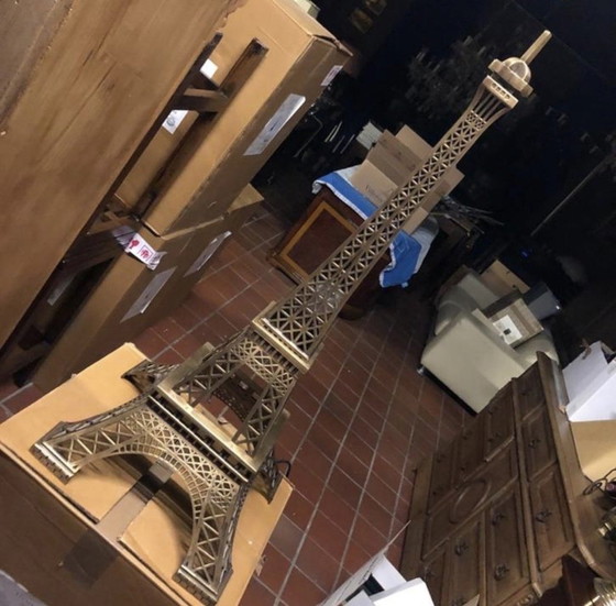 Image 1 of Neue Tafellampe Eichholtz Eiffel XXL in Kupfer Eiffeltoren 110 hoch