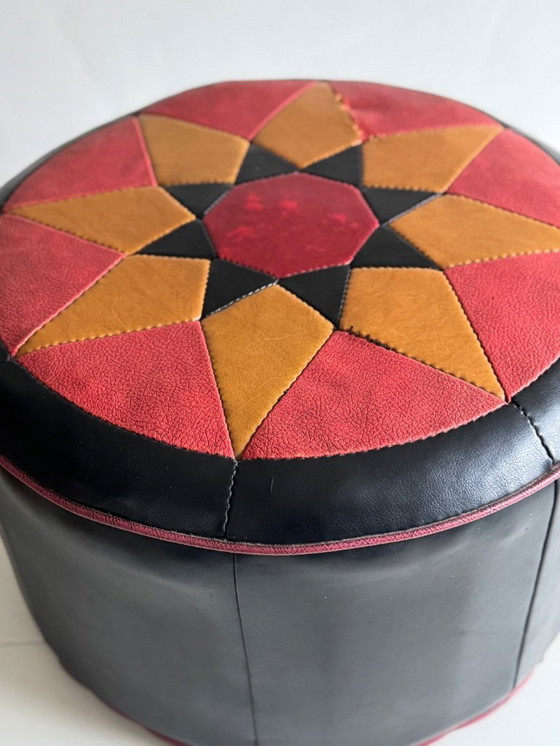 Image 1 of Vintage Patchwork Poef