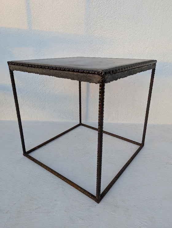 Image 1 of Side table - Mini cube table - Brutalist style