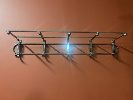 Art Deco coat rack in chrome