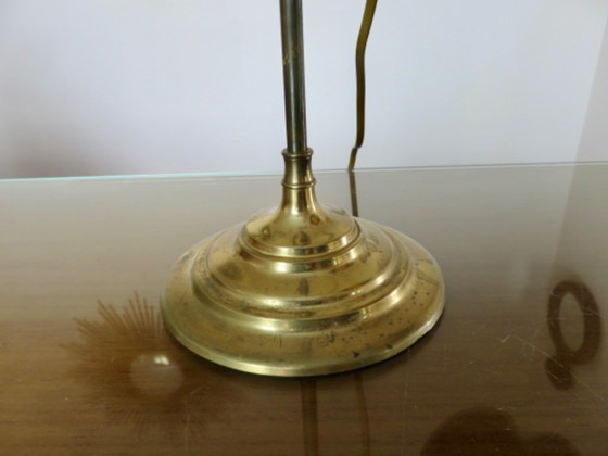 Large Art Nouveau Lamp, Bronze and Marbled Glass, France – A.FRANCE, Table lamps (photo 10 of 13)