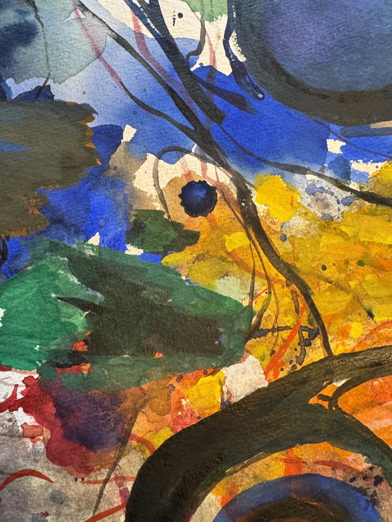 Image 1 of Henk Fonville 1919-2011 40x50cm. Suspension horizontale/verticale