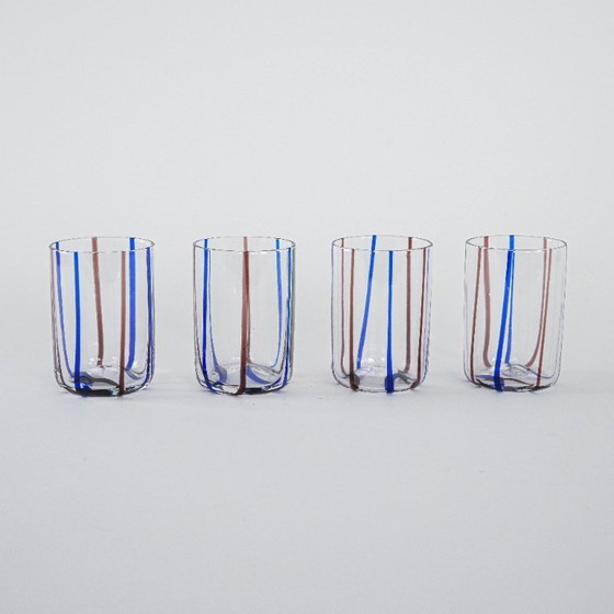 Image 1 of Set di quattro bicchieri, design italiano, anni '70, made in Italy