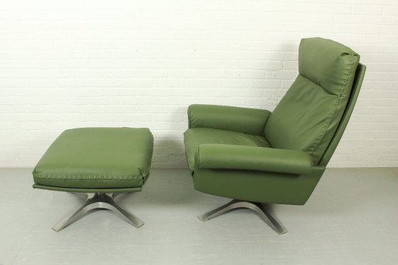 Image 1 of De Sede DS-31 High-Back Lounge Chair & Ottoman, 1970s