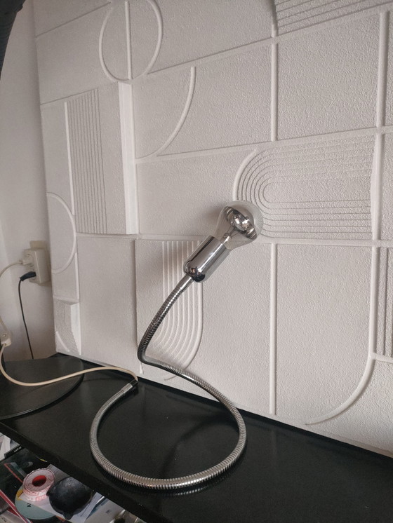 Image 1 of Vintage design snake chroom tafellamp 