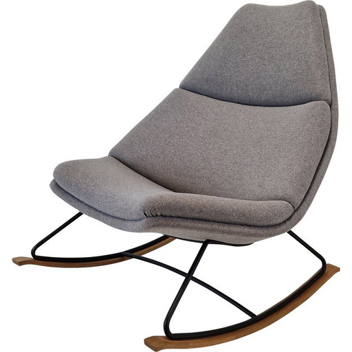 Sedia vintage in metallo e tessuto di Geoffrey Harcourt per Artifort, 1960