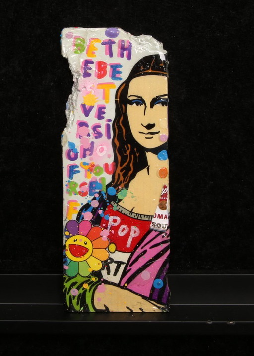 Jisbar (Jean-Baptiste Launay) - Mona Lisa Wall II - Sculpture - Exemplaire unique