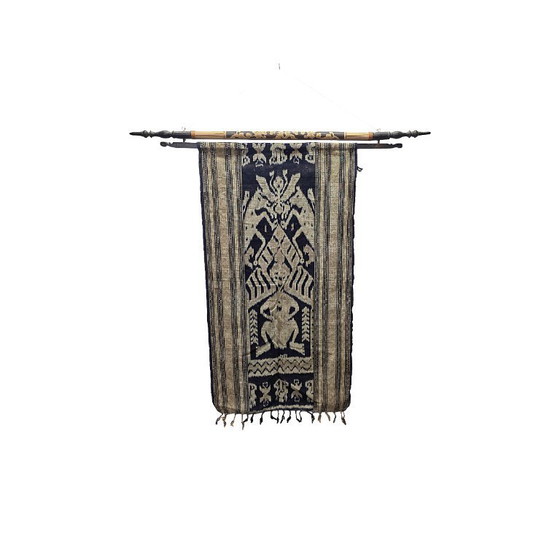 Image 1 of Vintage Indonesische Sumba Ikat wandkleed, jaren 60/70