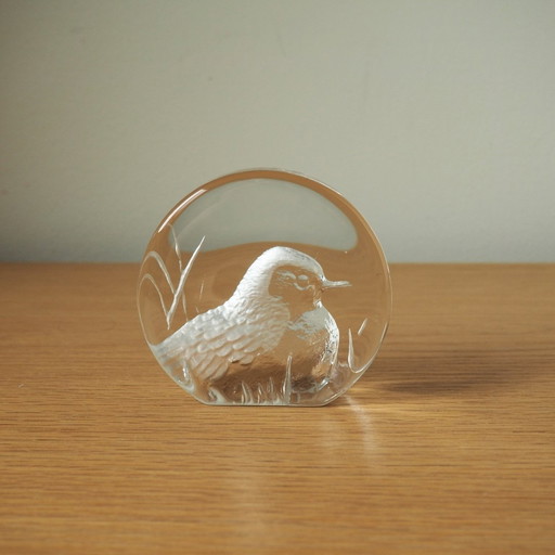 1970S Royal Krona Bird Paperweight Or Glass Decor