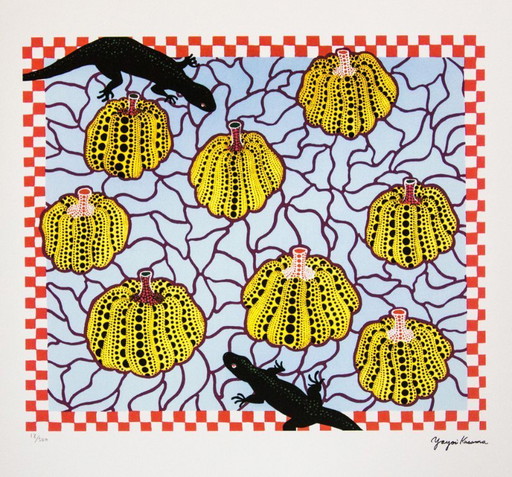 Yayoi Kusama 'Lagartos negros'