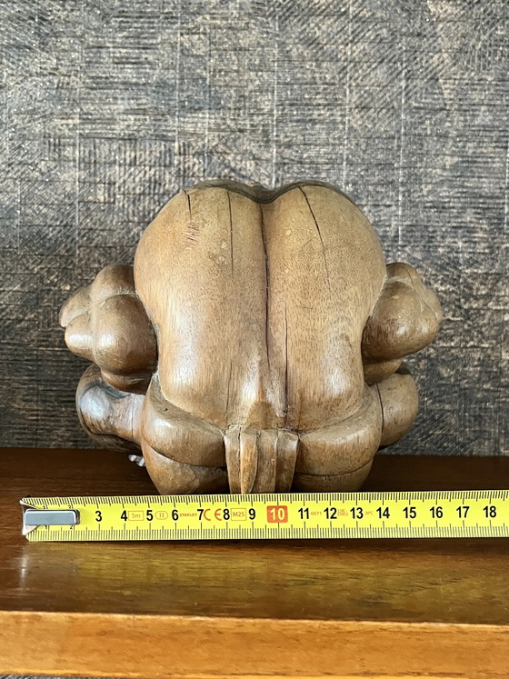 Image 1 of Grande statue vintage de yogiman Orang Malu, bois de suar