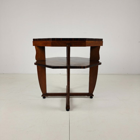 Image 1 of Salontafel in Amsterdamse School-stijl – Eikenhout met fineerinleg, circa 1920