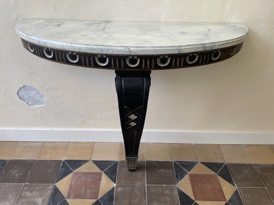 Image 1 of Sidetable Console Table Wall Table Half Round French 19th century