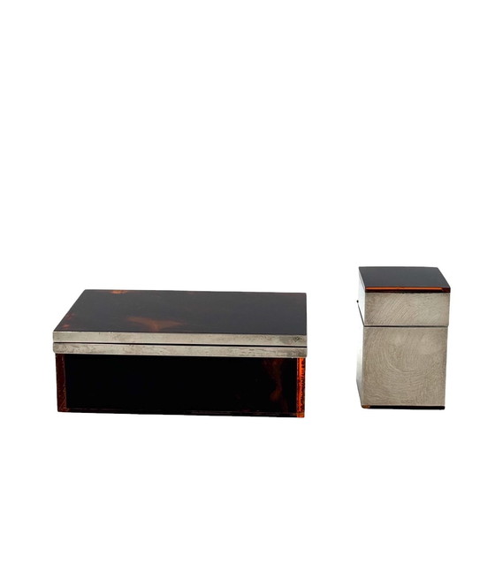 Image 1 of Hollywood Regency Luxury Smoking Set, Italy 1970