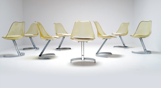 Image 1 of Stühle aus Acryl und Chrom von Eurosteel, 1970er Jahre