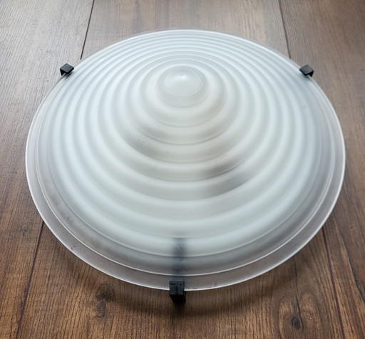 Massive Ceiling Light Opaline Glass Shade Conical 1990s