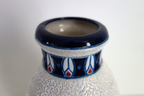 Image 1 of Vaso in ceramica smaltata Art Nouveau di Amphora, Boemia, 1920