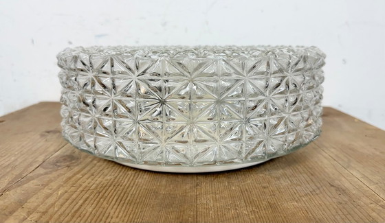 Image 1 of Applique murale ou plafonnier vintage en verre, années 1970