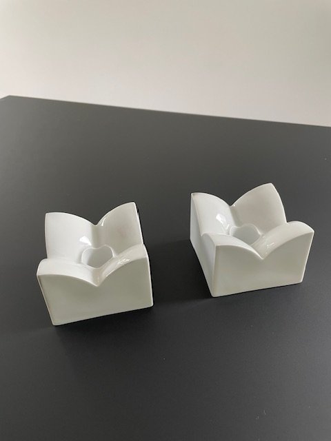 Image 1 of Set van 2 Vintage Porseleinen Kaarsenhouders | Arzberg Design