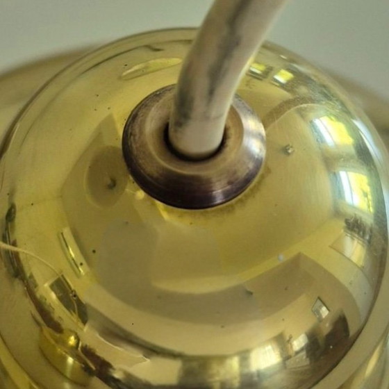 Image 1 of Set of 2 Golden bell lamps by Alvar Aalto, Denmark, 1950s