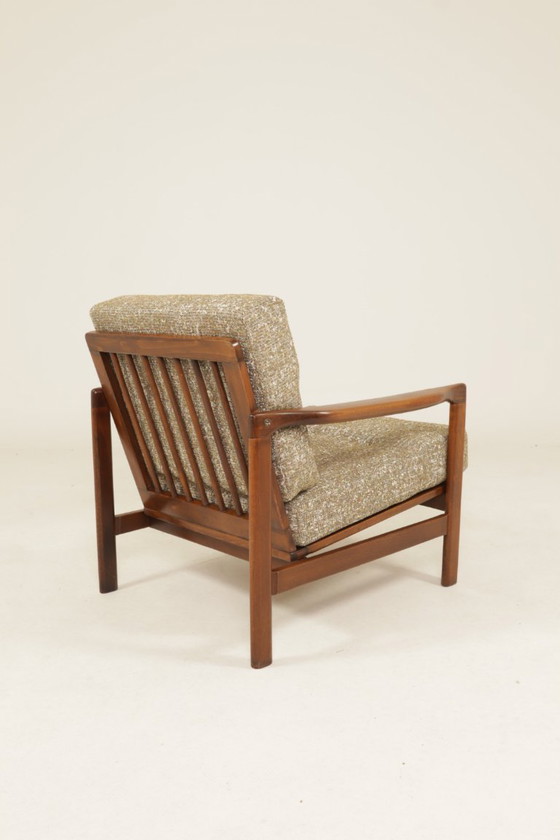 Image 1 of Scandinave modern longue chair green granola 1960 design by Z.Baczyk