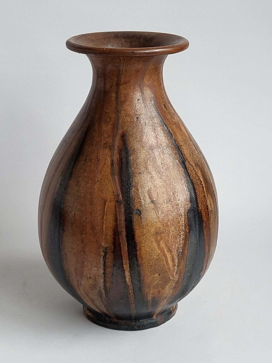 Image 1 of Sylvain Hublet - Vase - Flamed stoneware - Height: 36 cm