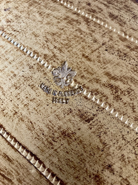 Image 1 of Pair of small Florentine trays in painted wood