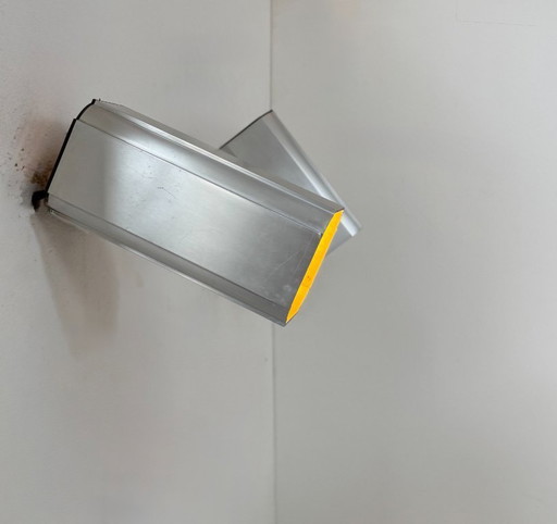 Paar verstellbare Vintage-Wandleuchten, eloxiertes Aluminium, Frankreich, 1980