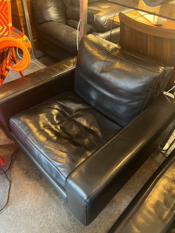 Image 1 of Set di 2 eleganti poltrone vintage in pelle