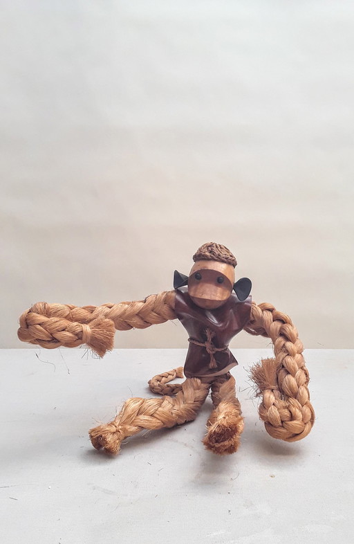 Vintage Set of large Monkey and Heron in the style of Kay Bajesen 1960s Denmark