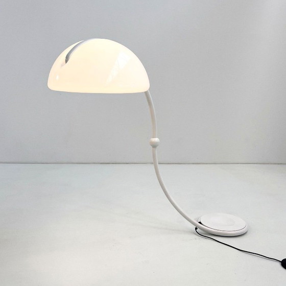 Image 1 of Witte Serpente vloerlamp van Elio Martinelli voor Martinelli Luce, jaren 70