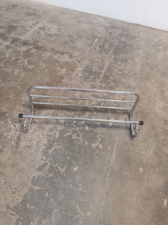 Vintage Bauhaus wall coat rack, Metal, Black (photo 15 of 15)