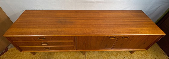 Image 1 of Mid-Century Retro Vintage Teak Sideboard by Turnidge of London 1960  Rare Model • Scandinavian Design Influence • Exceptional Te