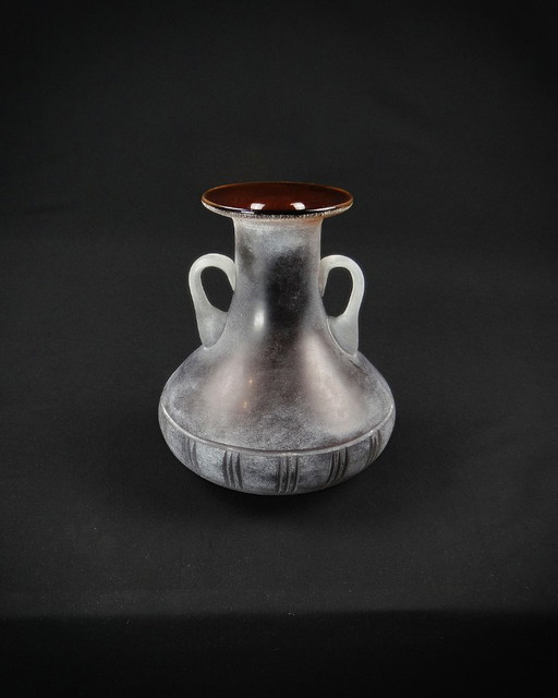 Amforavaas van geslepen Murano-glas, Scavo Seguso Vetri d'Arte techniek