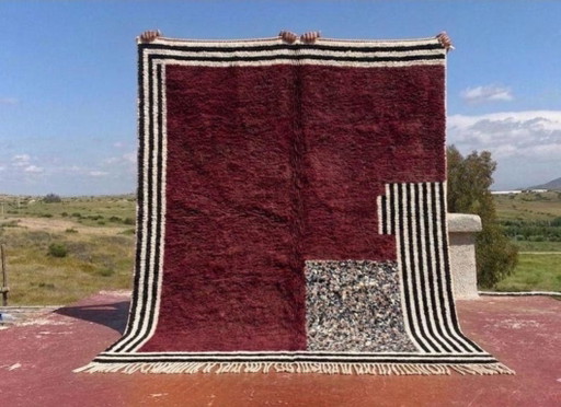 Set of 2 Berber Wool Rugs – Living Room & Runner 200cmx300cm/300cmx80cm
