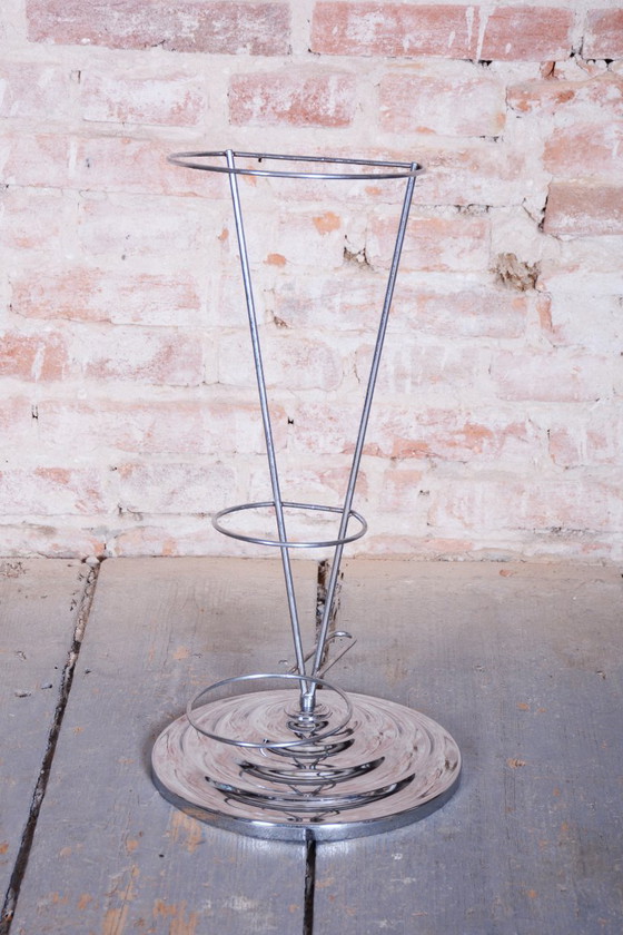 Originele Bauhaus paraplubak, verchroomd staal, Duitsland, jaren 1950 – Metal, Chrome (photo 12 of 12)