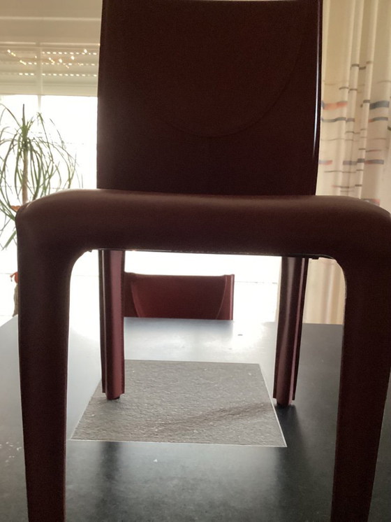 Image 1 of 4 sedie in pelle arper texa Querido10 Bordeaux