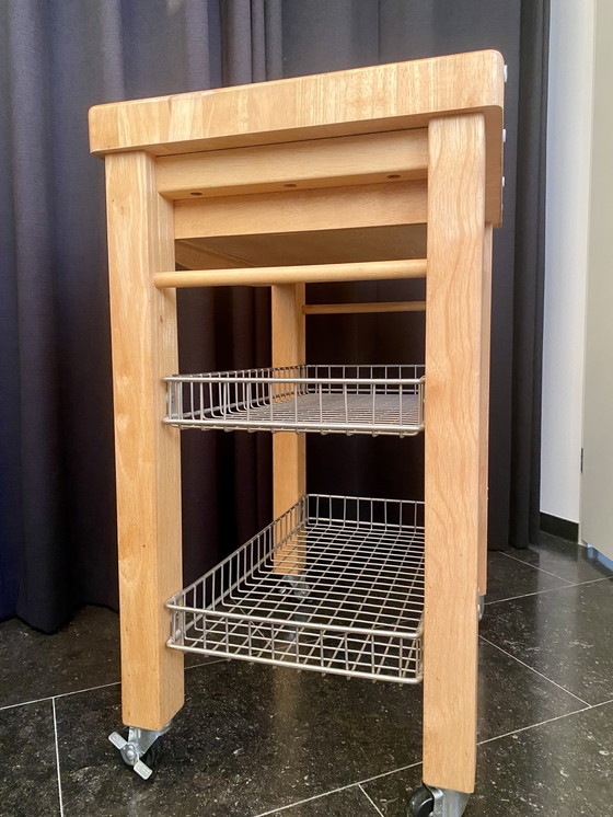 Image 1 of Carrello da cucina in legno massello di faggio di Het Kookpunt