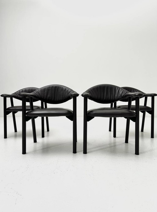 Set of 4 vintage chairs 'Ds-203/01' by Ludwig Roner for De Sede, 1986s