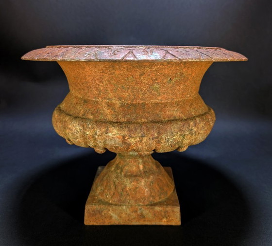 Antieke gietijzeren plantenbak – Medici-basin op voet – 27 cm – 5,5 kg – Cast Iron (photo 3 of 10)