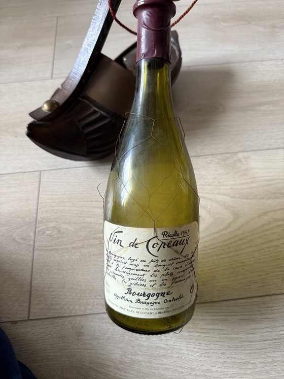 Image 1 of Porte-bouteilles de vin décoratif en bois avec mécanisme de sonnerie intégré