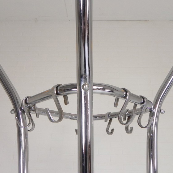 Image 1 of Rare chrome coat rack with colored balls, 1950s