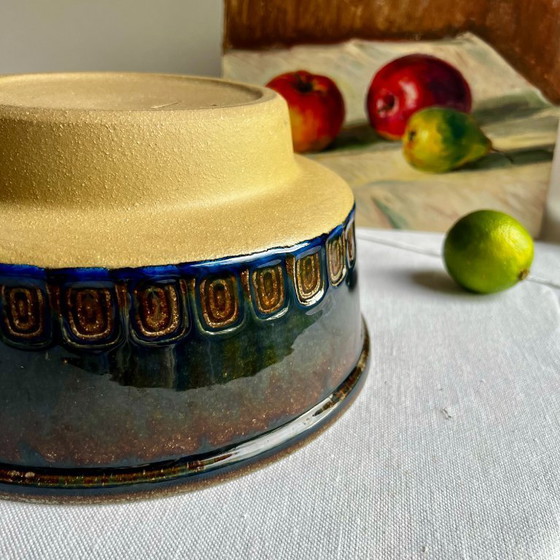 Image 1 of Large 1960s Danish Stoneware Centerpiece Bowl by Maria Philippi for Søholm