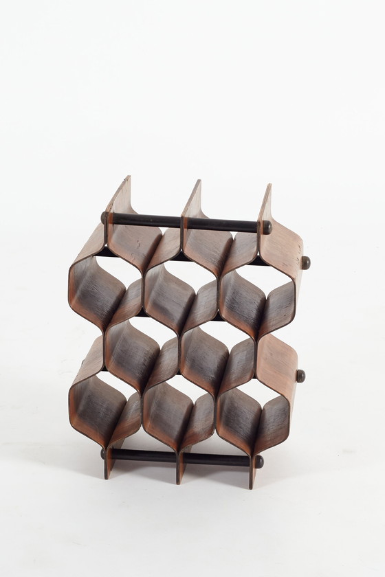 Image 1 of Torsten Johansson AB Formträ Wine rack Swedish 1960s