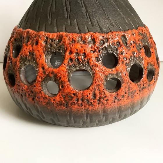 Image 1 of Lampada a sospensione vintage Fat Lava grande in ceramica anni '70 135