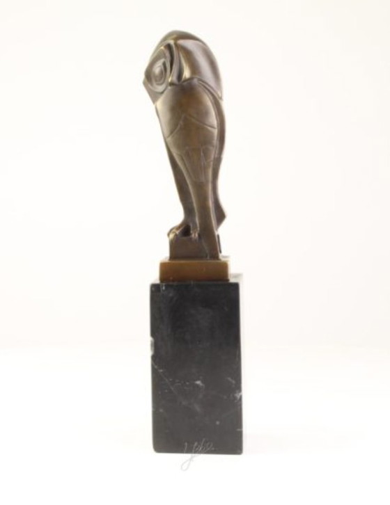 Image 1 of Bronze Johan Altorf owl statue