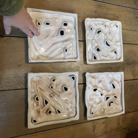 Sculptures en bas-relief de Rene Boschmans pour Coceram, années 1950, Lot de 4 – Ceramic, Art Deco (photo 15 of 20)