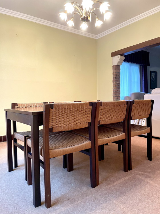 Image 1 of Sedie e tavolo di design olandese, Arnold Merckx per Fristho, 1973