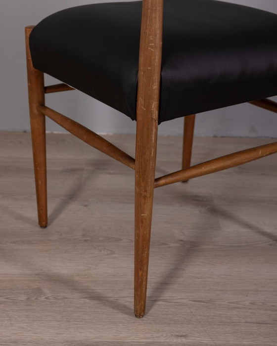 Image 1 of ENSEMBLE DE 4 CHAISES VINTAGE EN BOIS DE TECK DES ANNÉES 1960, DESIGN ITALIEN