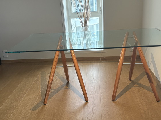 Image 1 of Mesa de comedor de cristal 1x180 Ligne Roset